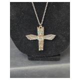 Native American Style Totem Owl Pendant Necklace