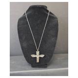 Native American Style Totem Owl Pendant Necklace