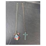 Southwestern Style Pendant Necklace Set (Cross is Sterling Silver)
