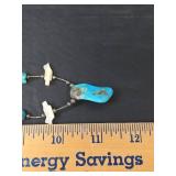 Turquoise and Carved Bird Fetish Necklace