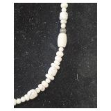 Sterling Silver and White Howlite Bead Necklace Set and Magnetic Necklace