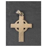 Sterling Silver Celtic Cross Pendant, Tiger