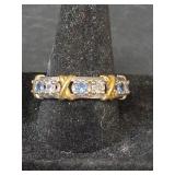 Sterling Silver Moissanite Ring Set Stamped S925