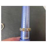 Sterling Silver Moissanite Ring Set Stamped S925