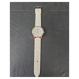 Geneva Crystal Silicone Watch Set - Orange and White - Need Batteries