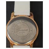 Geneva Crystal Silicone Watch Set - Orange and White - Need Batteries