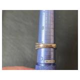 Sterling Silver Amethyst Ring with Decorative Band Size 9.25