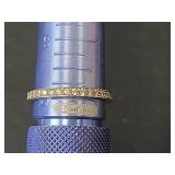 Silver and Clear Stone Band (Non-Magnetic), Gold Toned Ring (Magnetic), and Silver Wide Band (Non-Magnetic)