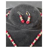 Ruby Red Crystal Jewelry Set