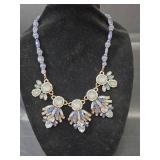 Blue Crystal Statement Necklace