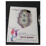Indigo Light Earth Speaks Crystal, Abalone,  and Amethyst Pendants