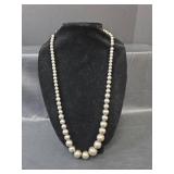 Sterling Silver Graduated Bead Necklace