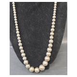 Sterling Silver Graduated Bead Necklace