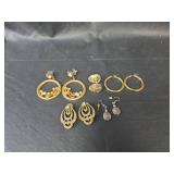 Mixed Earring Collection - Gold Tone and Crystal Accents