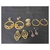 Mixed Earring Collection - Gold Tone and Crystal Accents