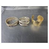 Mixed Metal Fashion Cuff Bracelets