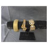 Set of 3 Gold Toned Bangle Bracelets