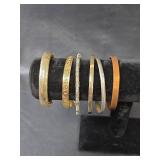 Mixed Metal Bangle Bracelet Collection