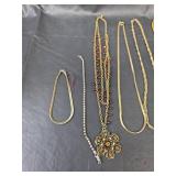 Collection of Gold Tone Necklaces