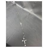 Traditional Catholic Rosary with Black Cross