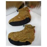 Naturehike Ultralight Winter Goose Down Booties, Camping Warm & Cozy Down Sleeping Socks for Men & Women, Down Filled Slipper Boots with Storage Bag (S, Goose Down-Brown) - Retail: $36