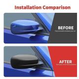 Side Mirror Cover Cap Cover Compatible with 2010-2025 Dodge Charger/for Chrysler 300 300C, Rear View Mirror Cover Caps(Matte Black) - Retail: $30