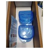 Moldable Teeth Whitening Trays for Gel Customizable Dental Mouth Guards - Compatible with Opalescence and All Gels - 4 Trays & 2 Storage Cases Thin, Trimmable, BPA-Free - Retail: $10