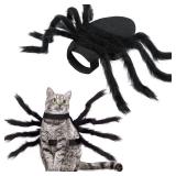 Halloween Spider Costume for Dog Cat, Halloween Pet Costume Halloween Decorations, Spider Decor Halloween Party Supply, Spider Cosplay Costumes with Adjustable Velcro for Small Medium Dogs and Cats - 