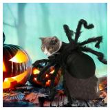 Halloween Spider Costume for Dog Cat, Halloween Pet Costume Halloween Decorations, Spider Decor Halloween Party Supply, Spider Cosplay Costumes with Adjustable Velcro for Small Medium Dogs and Cats - 