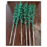 Felice Arts 6 Pack Green Artificial Glitter Berry Stems 15.7 Fake Christmas Picks Decorative Glitter Sticks for Christmas Tree Vase DIY Wreath Crafts Fireplace Decor "