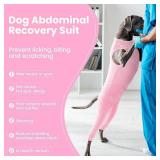 Dog Wound Care Shirt, Dog Leg Sleeve To Stop Licking Rear Leg And Abdomen, Doggy Surgery Suit Female Spay, Doggy Onesie For Surgery Female Male, Pet Surgical Recovery Suit Pet Wound Heal Clothes - Ret