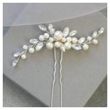 Wedding Hair Accessories Bridal Hair Pin Pearl Hair Clip Bride Hair Piece for Women HP179(1 Silver) - Retail: $10