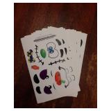 18 Pcs Halloween Pumpkin Decorating Stickers, Halloween Party Favor, Kids Art Craft Party Supplies, Funny Jack-O-Lantern Face Sticker Sheets, Classroom Activities Games Goodies Gifts - Retail: $10