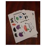 18 Pcs Halloween Pumpkin Decorating Stickers, Halloween Party Favor, Kids Art Craft Party Supplies, Funny Jack-O-Lantern Face Sticker Sheets, Classroom Activities Games Goodies Gifts - Retail: $10