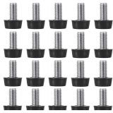 M8 Thread Adjustable Furniture Levelers Screw in Threaded 20 Pcs, Galvanized Steel Screw Foot Levelers Screw On Furniture Glide Leveling for Table, Chair, Furniture Legs - Retail: $10