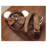 Monkey Costume Tutu Set, Animal Fancy Dress Costume Kit, Monkey Ear Headband Bowtie Tail Bow Tie for Halloween Cosplay Party Decoration - Retail: $5