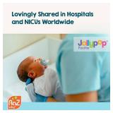 Pacifier for Babies 3 Months and Up, USA Made, Natural Shaped Orthodontic Binky, Lovingly Shared in NICUs & Hospitals Worldwide, Medical-Grade 100% BPA-Free - 4 Pack - Blue - Retail: $10