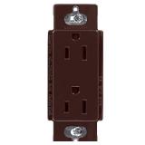 15 Amp Duplex Outlet, CAR-15-BR, Brown