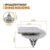 20 PCS Wheel Arch Trim Clips, Grey Fender Fastener Rivet Retainers Replacement for Mini Copper R50 R52 R53 R56 Replacement 07132757821 - Retail: $7