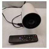 Mini Projector with WiFi 6 and Bluetooth 5.4 Support 4K 1080P Auto Keystone 180° Rotatable Projector Portable Compatible with HDMI/TV Stick/Memory Stick/Laptop, White - Retail: $66