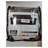 Luxury Velvet Chair Slipcovers with Arms 2 Piece Stretch Chair Covers for Living Room Thick Soft Armchair Slipcover Anti Slip Pet Friendly Furniture Protector (Dark Coffee),30-47"(1 Cushion) - Retail: