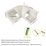 8-Pack 16MM Wide V Shape LED Strip Channel 90 Degree White Connector,Under Cabinet 45 Curved Cover profile Corner Kit,Inner Right Angle Turning link Solution With Mounting Kit (White) - Retail: $9