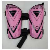 Shin Guards Soccer Kids Youth, CE Certified Airsfish Shin Pads Protection Gear for 2-18 Years Old Boys Girls Teenagers High Impact Resistant Breathable Comfortable 1 Pair 4 Sizes (Medium, Pink) - Reta