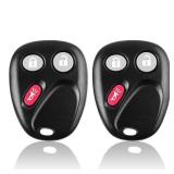 Car Key Keyless Entry Replacement fits for 2003 2004 2005 2006 2007 Cadillac Escalade Chevy Avalanche Silverado Suburban Tahoe and GMC Sierra Yukon Hummer H2 3Button FCC: LHJ011 (Pack of 2) - Retail: 
