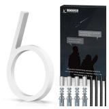 8 Inch Large House Numbers for Outside, Zinc Alloy Address Numbers with Durable Stain-Resistant White Stone Powder Coating, Heavy-Duty Door Numbers for Home or Business (Number 6,Matte White) - Retail