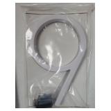 8 Inch Large House Numbers for Outside, Zinc Alloy Address Numbers with Durable Stain-Resistant White Stone Powder Coating, Heavy-Duty Door Numbers for Home or Business (Number 6,Matte White) - Retail