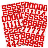 102 Pcs Sports Helmet Numbers Sticker 1.25 Inch Vinyl Helmet Numbers Decals Self Adhesive Hockey Stickers for Baseball, Hockey, Football, Lacrosse, Batting(Red) - Retail: $8