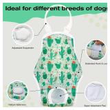 3 Pack Washable Female Dog Diapers Sanitary Pantie with Adjustable Suspender, Reusable Doggy Diapers Super Absorbent Leakproof for Dog in Heat(Small) - Retail: $19