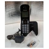 Panasonic Cordless Phone, 1.6 Backlit Display, Call Block, Speakerphone, 10 Hours Talk Time, 1 Handset - KX-TGC200B (Black) - Retail: $29"