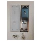 2 Pack Mortise Lock Door Plates for Interior Doors, Old Style Mortise Door Knob Cover Plate Replacement, Door Escutcheon Plates Brushed Nickel - Retail: $16